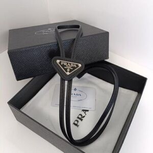 Prada Black Leather Belt